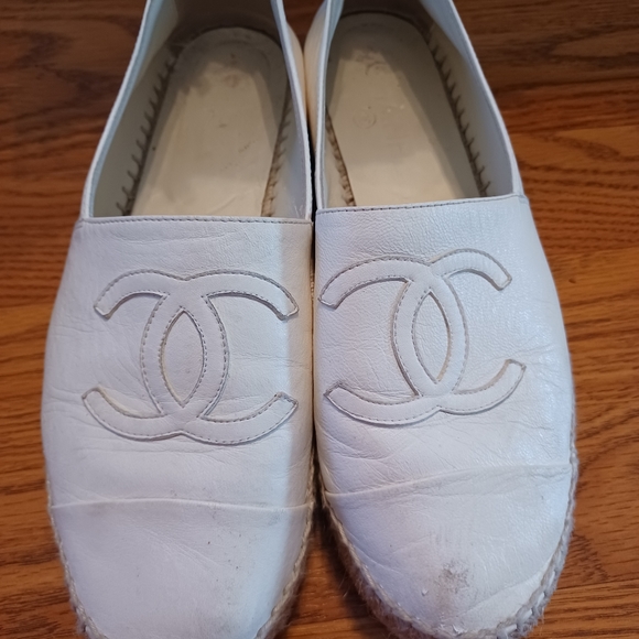 CHANEL Shoes - Chanel White Leather Loafers